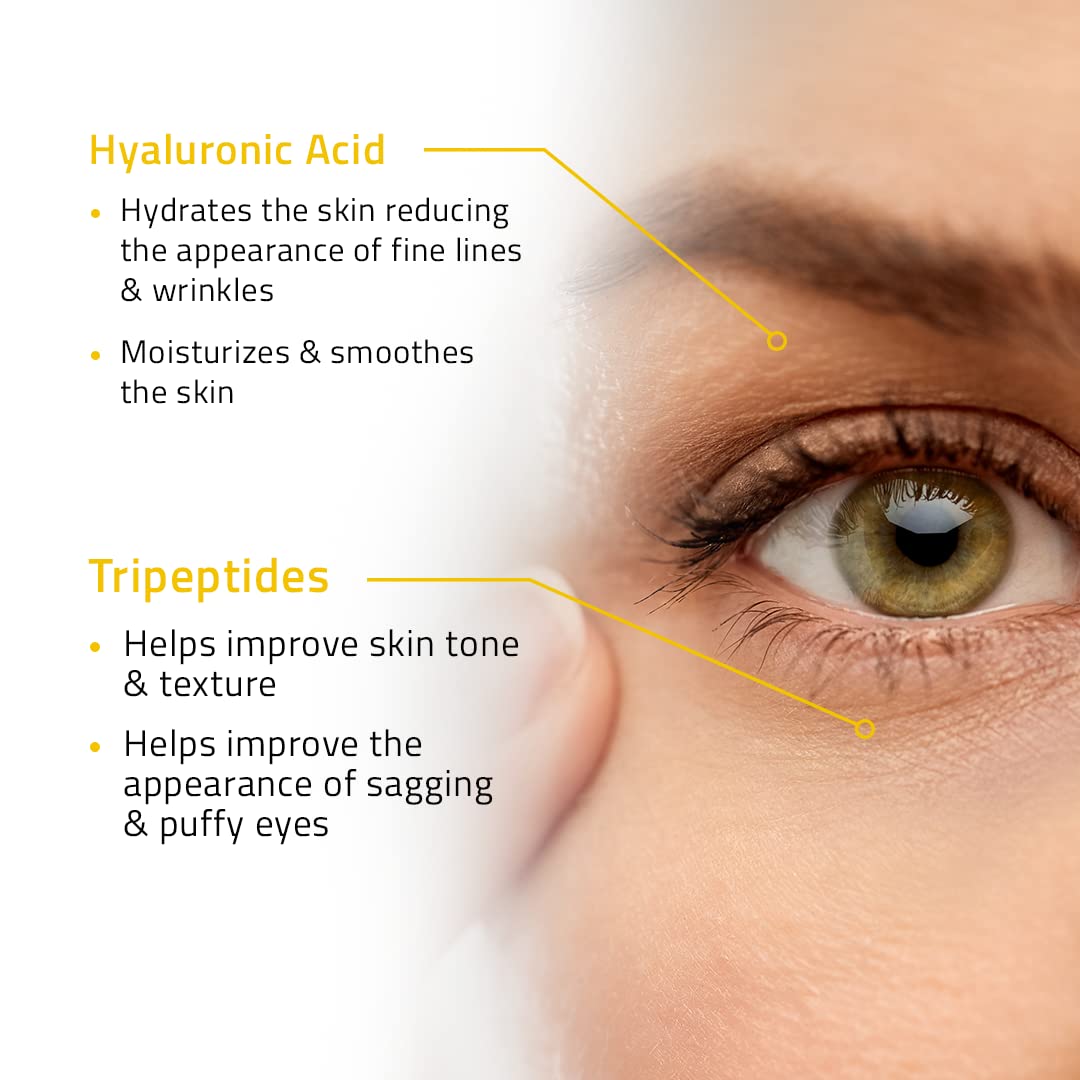 YEOUTH Under Eye Gel with Hyaluronic Acid, Skin Care Targets The Appearance of Puffiness, Dark Circles & Under Eye Bags, Revitalizing Hydrating Beauty & Personal Care YEOUTH