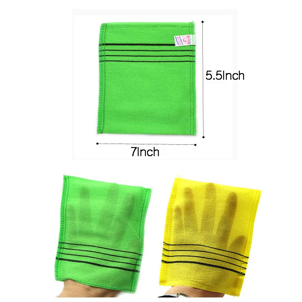 GOLDSANGSA-Korean Bath Towel Washcloth 20pcs/Body Scrub Genuine Exfoliating Bath Mitten Remove Dead Skin(Green) Beauty & Personal Care GOLDSANGSA