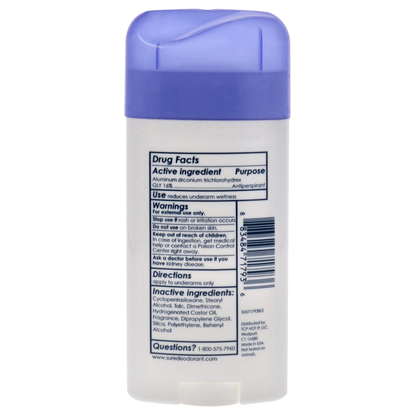 Sure Reg Solid Size 2.7z Sure Regular Original Solid Anti-Perspirant Deodorant Beauty and Personal Care Sure