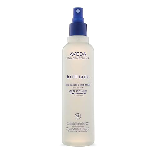 Aveda Brilliant Medium Hold Hair Spray | Non-Aerosol Spray | Anti-Humidity | Adds Shine | for All Hair Types, 8.5 Fl Oz Beauty & Personal Care Aveda