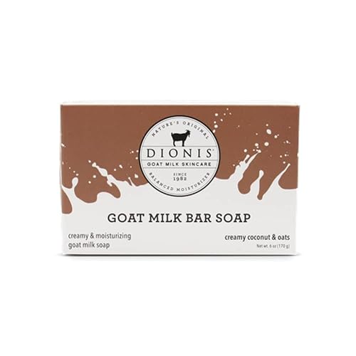 Dionis Goat Milk Skincare 6oz Creamy Coconut & Oats Scented Hand & Body Bar Soap - Moisturize, Restore, For All Skin Types, Non Greasy, No Residue Beauty & Personal Care Dionis