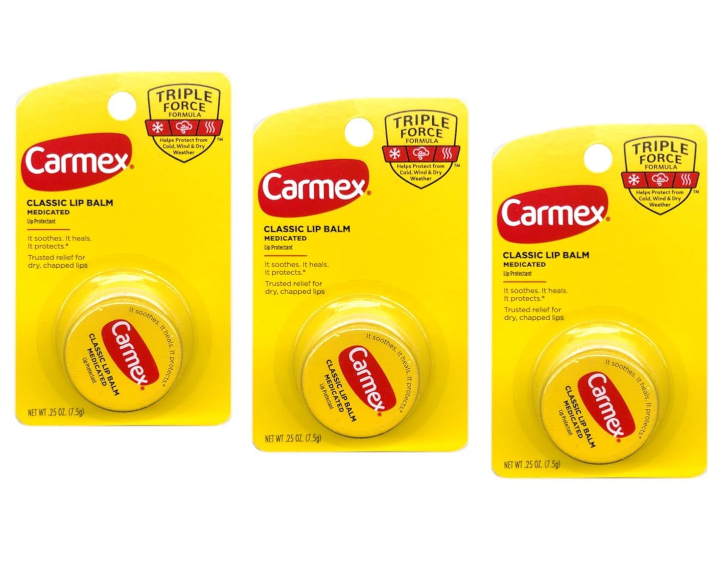 Carmex Classic Lip Balm Medicated, 0.25 oz (Pack of 3) Beauty and Personal Care Carmex
