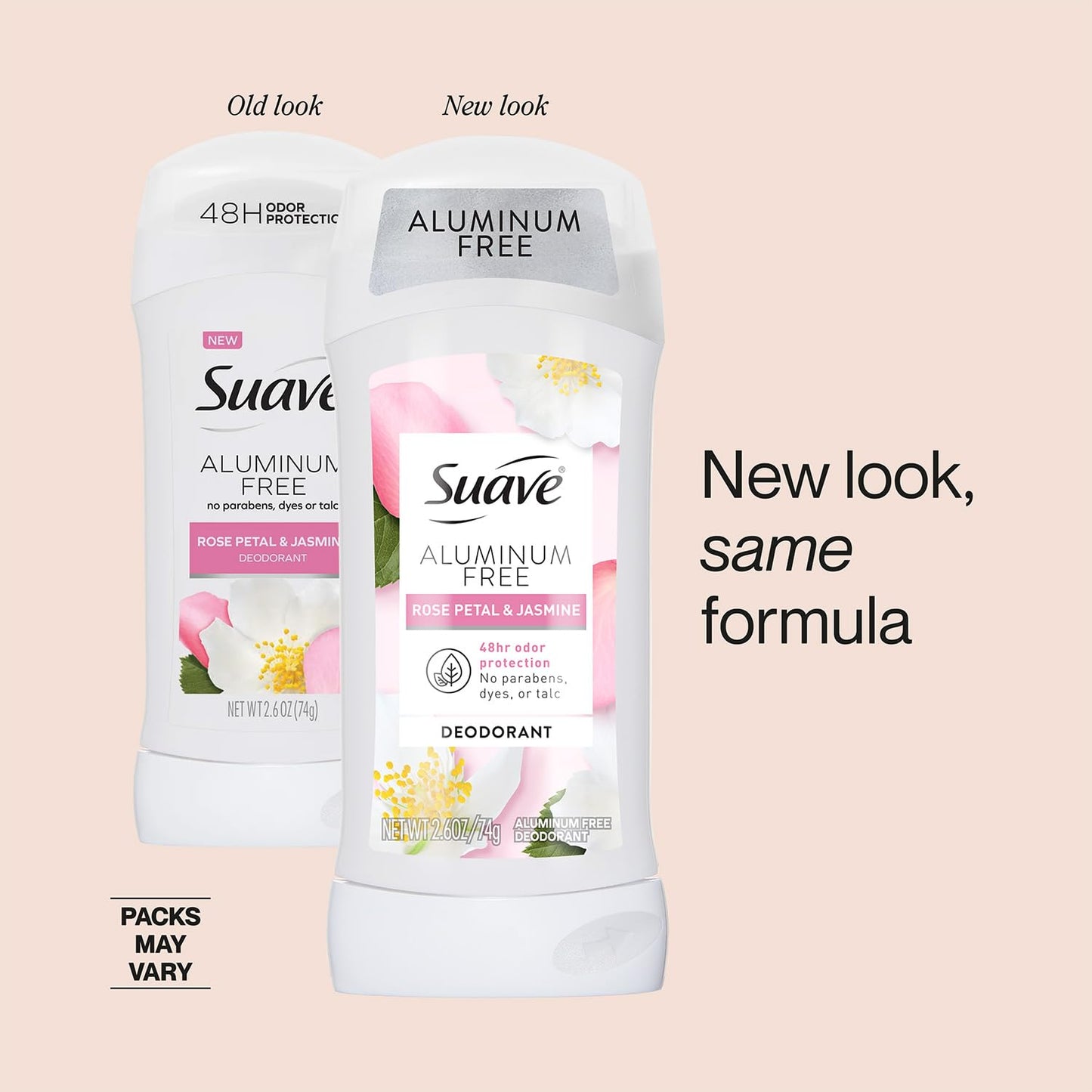 Suave Aluminum-Free Deodorant, Rose Petal & Jasmine, 2.6 Oz Beauty and Personal Care Suave