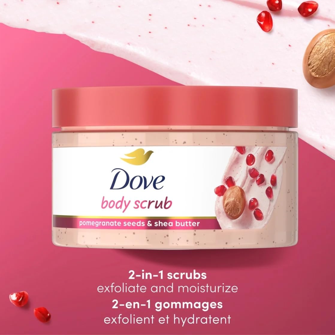 Dove Limited Edition Merry Berry Set Pomegranate & Hibiscus Rejuvenating Body Wash & Scrub, 2 Count Beauty and Personal Care Dove