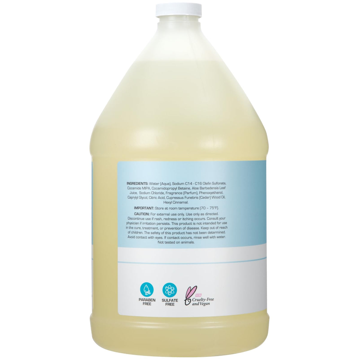 Ginger Lily Farms Club & Fitness Moisturizing Shampoo for All Hair Types, 100% Vegan & Cruelty-Free, Rain Water Scent, 1 Gallon (128 fl oz) Refill Beauty & Personal Care Ginger Lily Farms