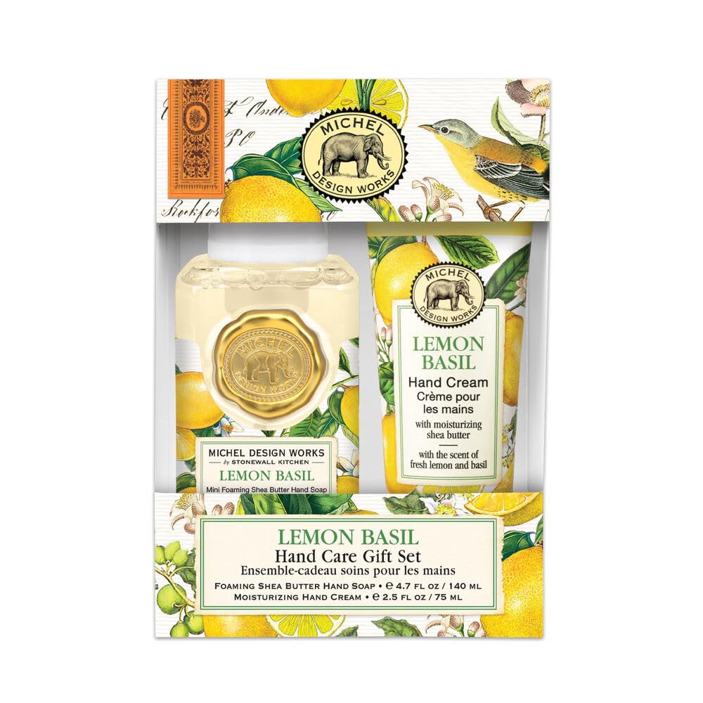 Michel Design Works Lemon Basil Hand Care Gift Set Beauty and Personal Care Michel Design Works