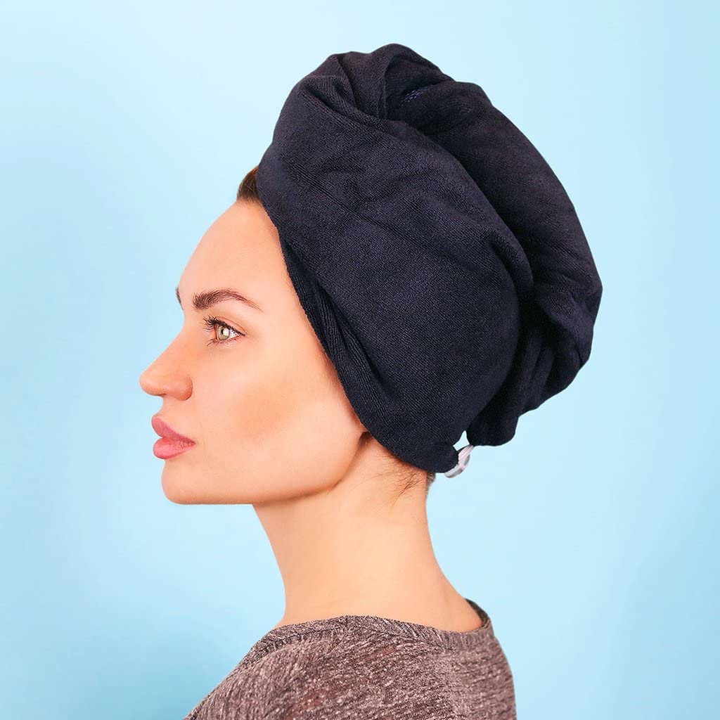 Sleek'e Microfiber Hair Wrap - Ultra Absorbent and Soft, Anti-Frizz Turban Twist Hair Drying Towel, Reduces Drying Time by 50% for Healthier Hair…