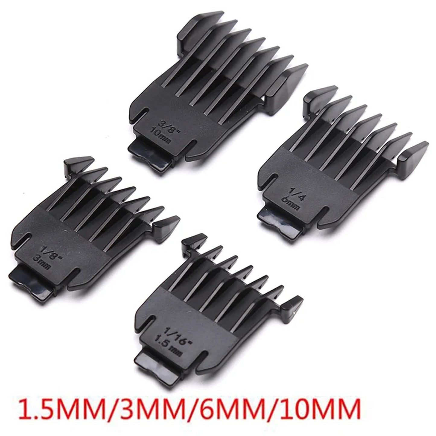 4PCS T9 Universal Hair Clipper Limit Comb Guide Sets 1.5mm/3mm/6mm/10mm Limit Calipers Trimmer Guards Hairdressing Tools Beauty and Personal Care ZGHQHCDRH