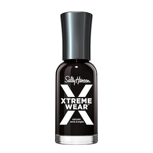 Sally Hansen Xtreme Wear Nail Polish, Streak-Free, Shiny Finish, Long-Lasting Nail Color, Black Out, 0.40 fl oz Beauty & Personal Care Sally Hansen