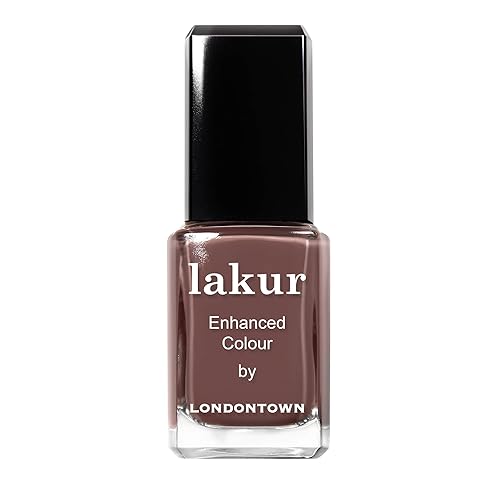 LONDONTOWN lakur Nail Polish - Chip-Resistant, Non-Toxic, Conditions & Hydrates Nails | Glossy Creamy Brown, Natural Charm, .40 fl oz Beauty & Personal Care LONDONTOWN