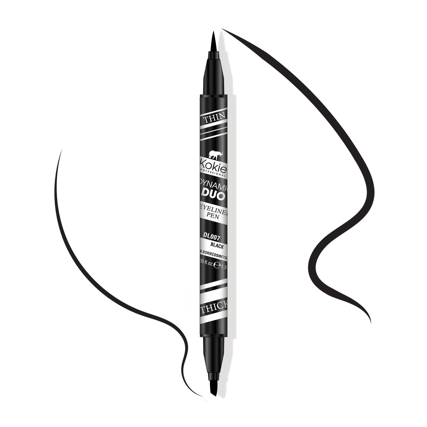 Kokie Cosmetics Dynamic Duo Eyeliner Pen, Black, 0.05 Fluid Ounce Beauty & Personal Care Kokie