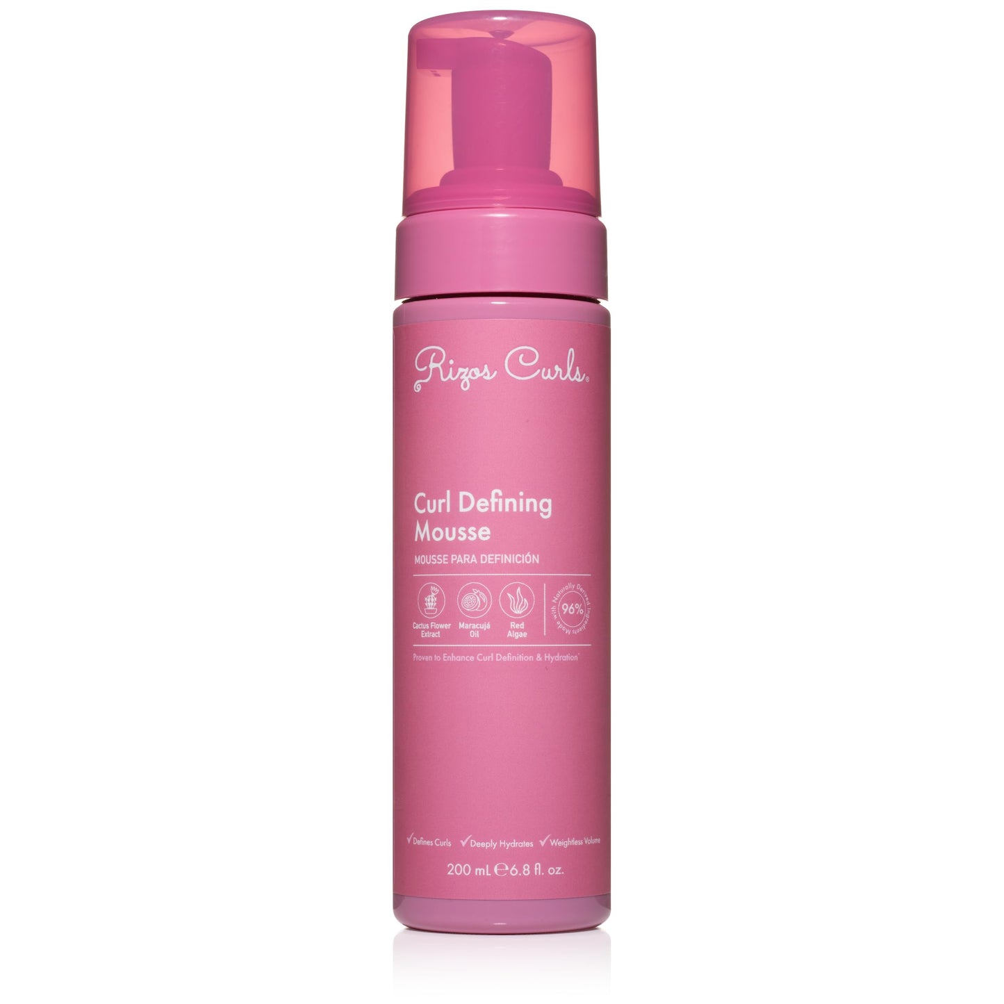 Rizos Curls Curl Defining Mousse - Lightweight Foam for Volume & Hydration - Shine & Definition for Every Curl Pattern: Wavy, Curly, Coily 1a-4c Hair Beauty & Personal Care Rizos Curls