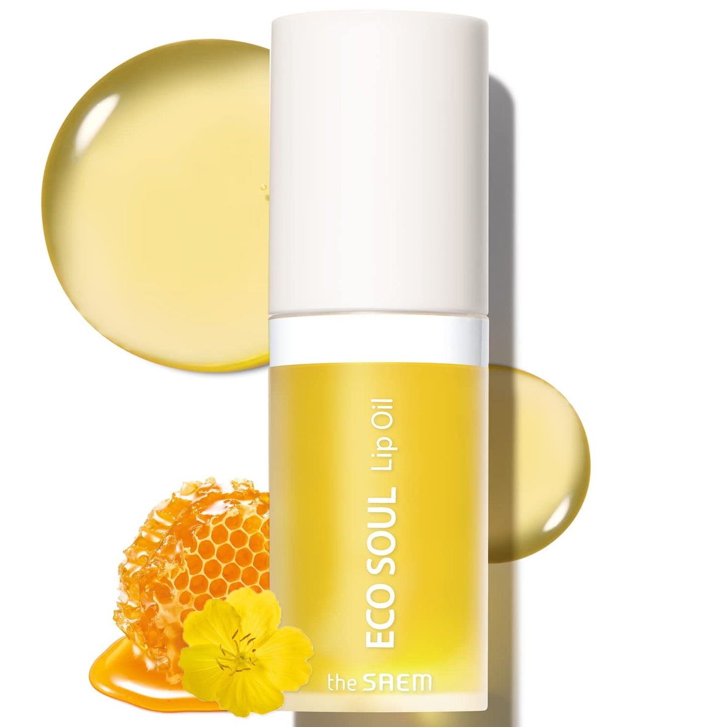THESAEM Eco Soul Lip Oil 01 Honey - Plumping & Hydrating Lip Oil to Nourish & Moisturize Lips - Sunflower Seed Oil & Olive Oil - Lips Soft & Glossy Beauty and Personal Care THESAEM