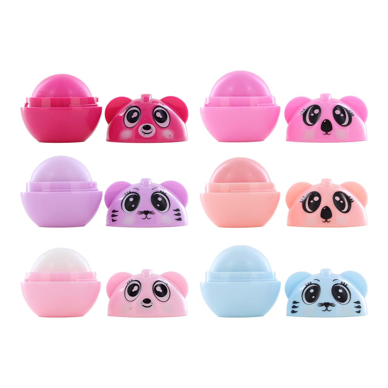 Beauty Treats Into The Wild Lip Balm, Cute Animal Shaped Lip Balm, Party Favors, Stocking Stuffers, Gifts - Pack of 6 Beauty and Personal Care Beauty Treats