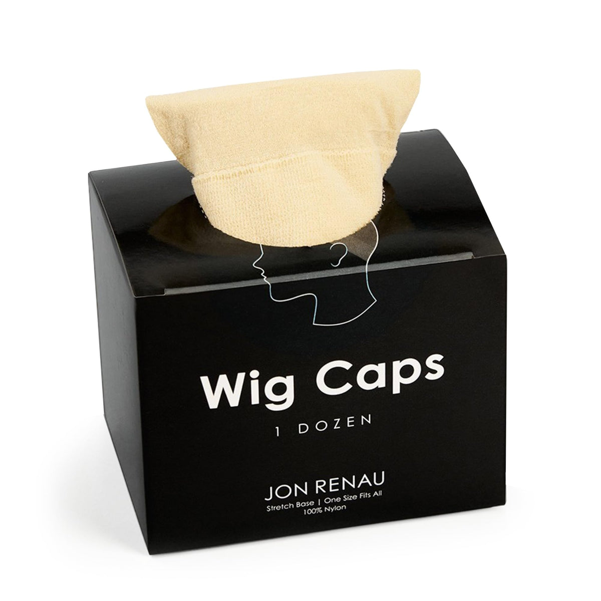 Jon Renau Wig Caps - Box of 12 Beige Wig Caps for Women, Breathable Stretch Wig Cap Liners, One Size Fits Most, Invisible Under Lace Front, Glueless &