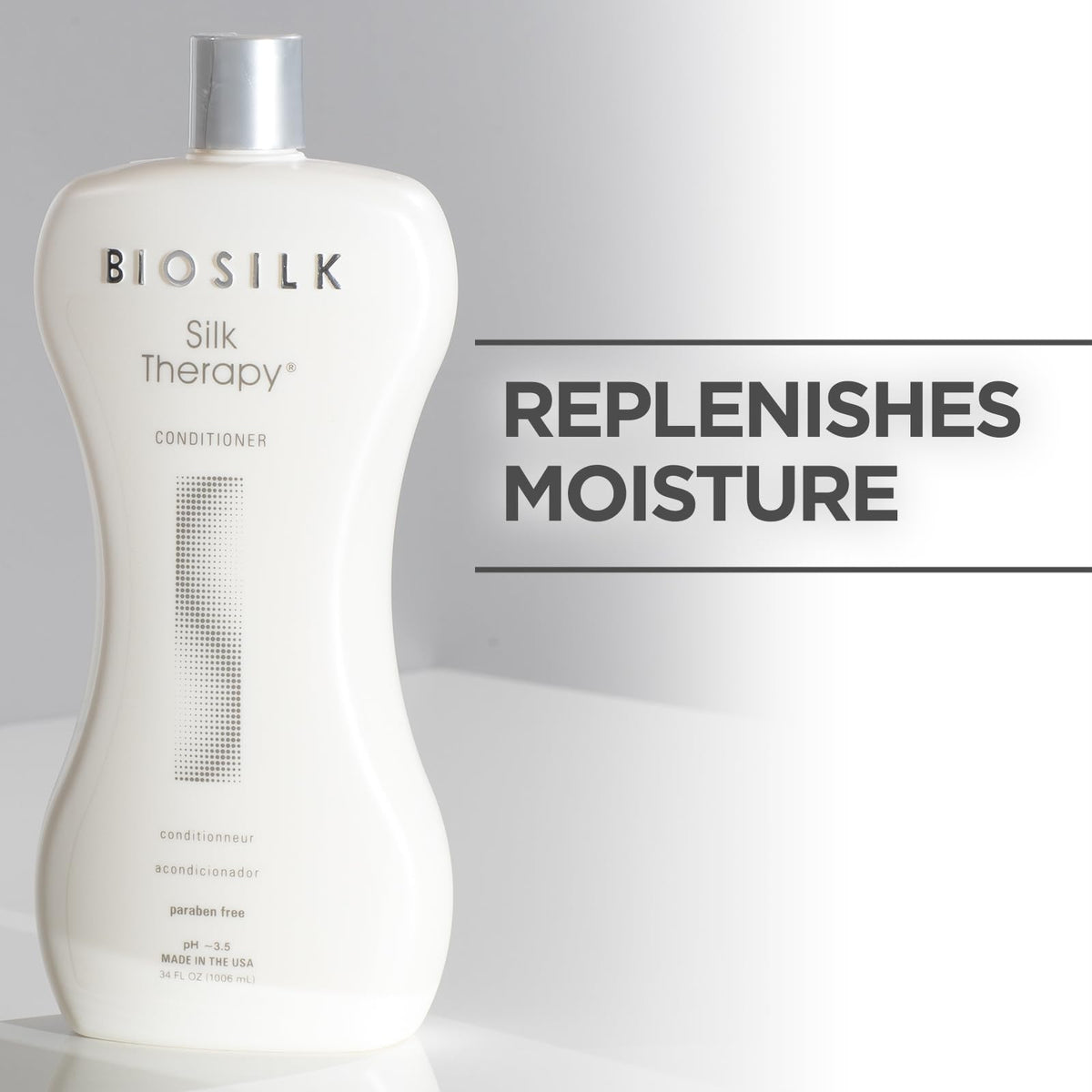 BioSilk Silk Therapy Conditioner, Moisturizes & Conditions Hair, 34 Oz