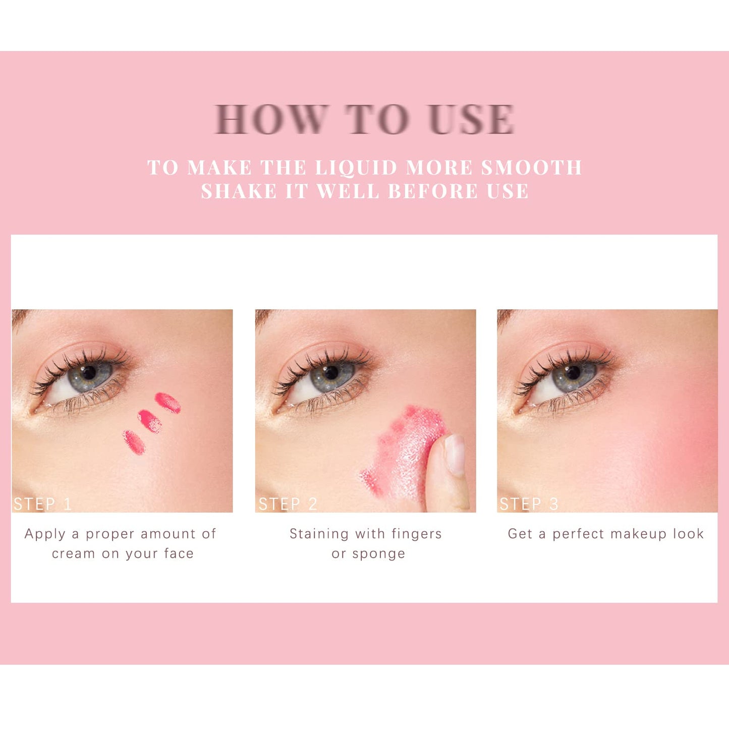 HOSAILY 2 Colors Liquid Blush Lightweight Cream Blush Makeup Waterproof and Long Lasting Natural Gel Cream Liquid Blush for Cheek (#03, 04) Beauty & Personal Care HOSAILY