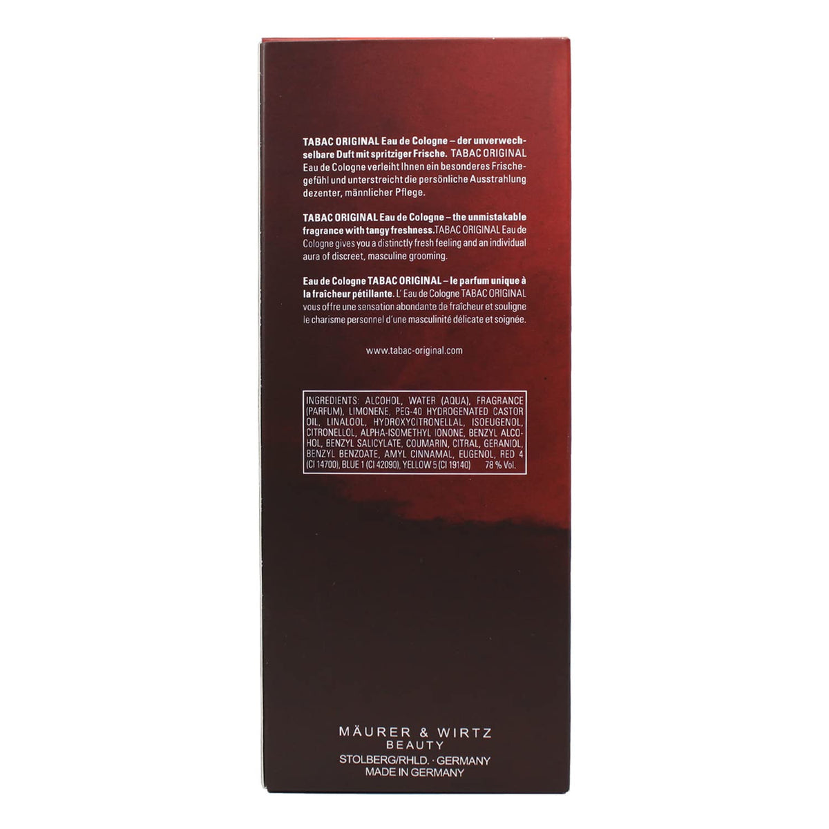 Maurer & Wirtz Tabac Original By Maurer & Wirtz For Men. Eau De Cologne Splash 10.1 Oz. Beauty & Personal Care Tabac Original