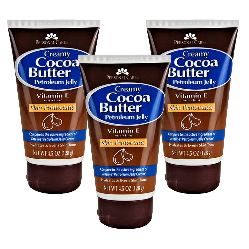 Personal Care Petroleum Jelly Vitamin E and Cocoa Butter Lotion 4.5 Oz (3 Pack) Vitamin E Cream for Skin with Cocoa Butter Cream Petroleum Jelly Tube Beauty & Personal Care personal care