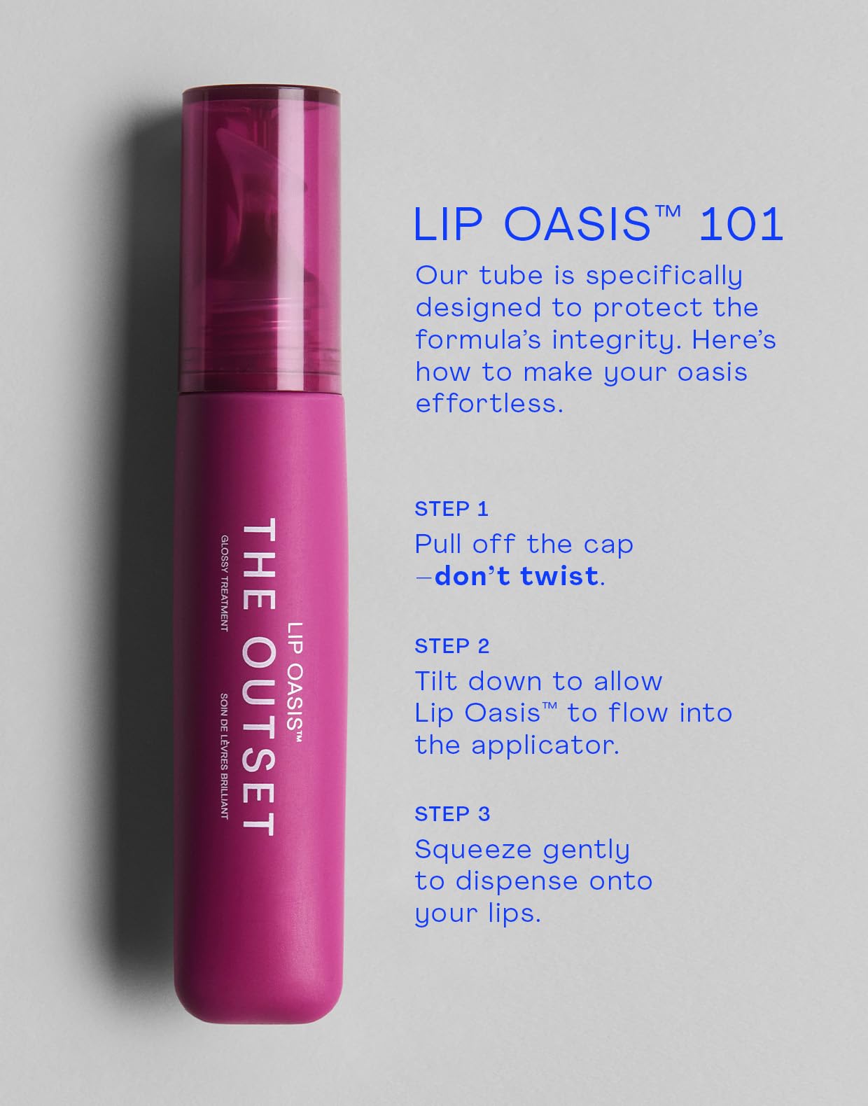 The Outset Lip Oasis Hydrating Lip Balm, Glossy Moisturizing Lip Treatment for Dry, Sensitive Lips, Clean, Vegan & Gluten-Free, Sheer Tint Mirage, 0.3 Beauty & Personal Care The Outset