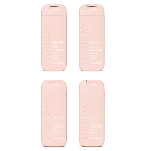 MONDAY Haircare SMOOTH Shampoo + Conditioner with Wheat Protein & Avocado Oil for Frizz-Prone Hair 90 mL (Dual Set) Beauty & Personal Care MONDAY HAIRCARE