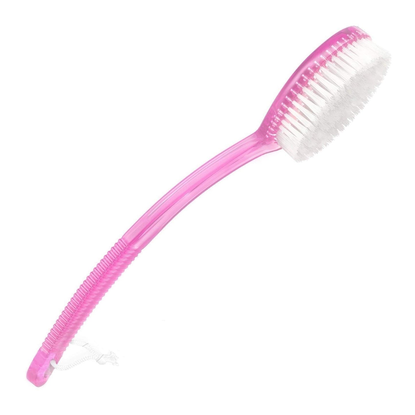 Tarrant Long-Handle Bath/Shower Body Brush and Back Scrubber with Hard Bristles for Deep Skin Cleansing and Exfoliating - Pink Beauty and Personal Care Tarrant