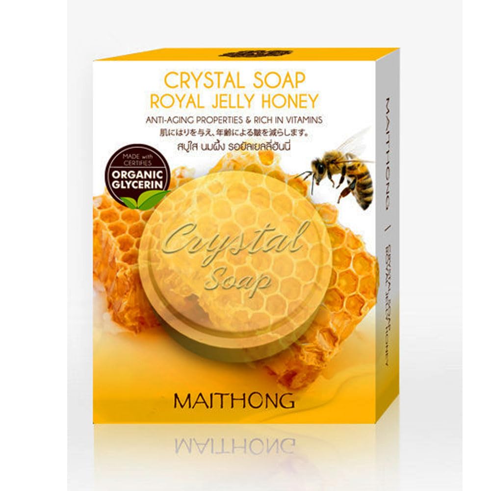 Maithong Crystal Soap (Royal Jelly Honey) 70 Gram. Beauty & Personal Care Maithong