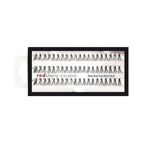 Red Cherry Knot Free Flare Short Individual Lashes, Black (Pack of 6) Beauty & Personal Care Red Cherry