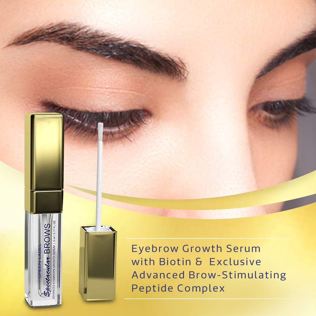 Spectacular BROWS - Brow Enhancer and Brow Growth Serum - Eyebrow Growth Enhancer- Eyebrow Growth Serum with Biotin & Natural Peptides. For Thin Beauty & Personal Care Botanical Green Care