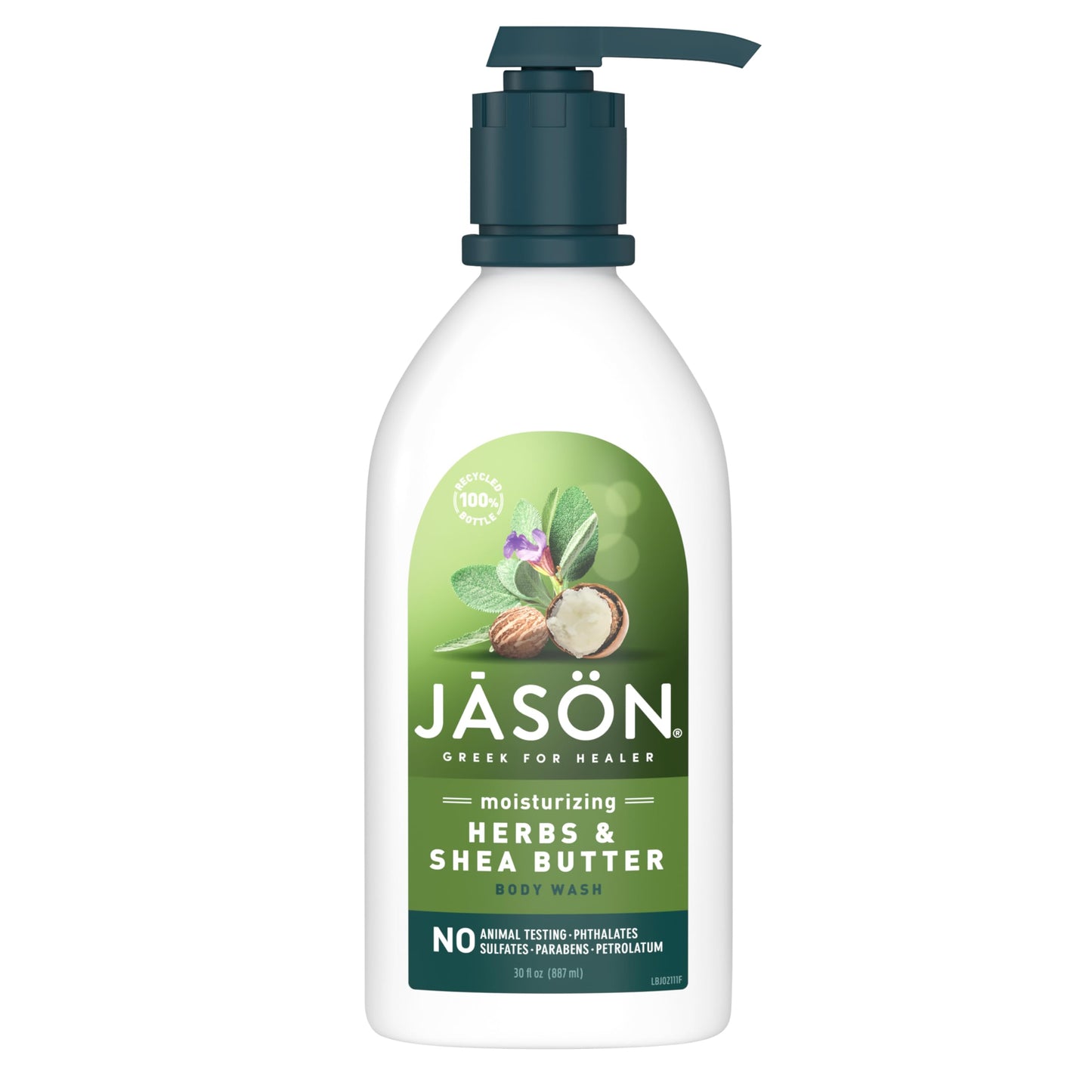 JASON Herbs and Shea Butter Moisturizing Body Wash, For a Gentle Feeling Clean, 30 Fluid Ounces Beauty & Personal Care JASON