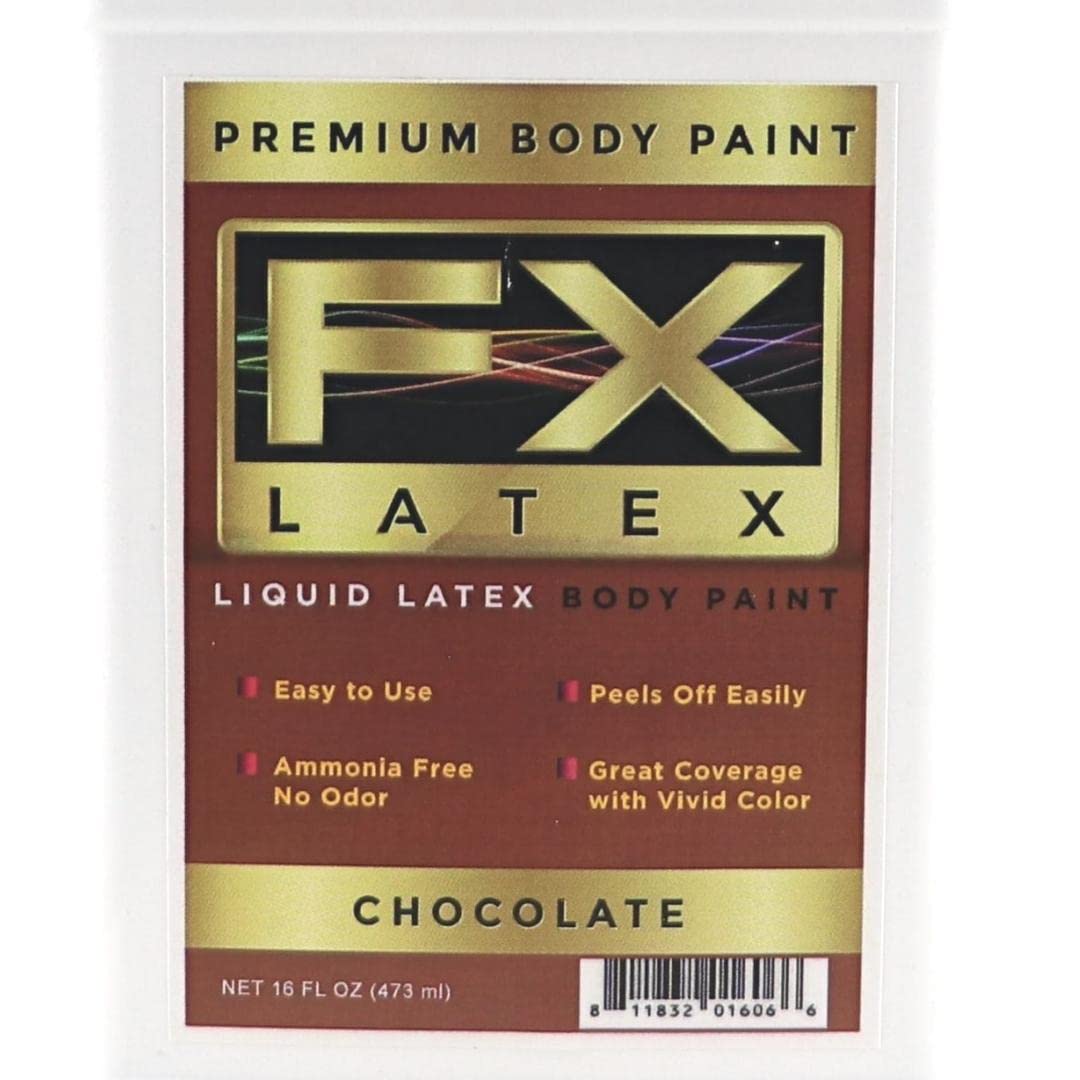 Liquid Latex - Face and Body Paint, Ammonia Free, Easy On and Off, Cosplay Makeup, Create Professional Monster, Zombie Arts 16 Oz (Chocolate) Beauty & Personal Care Liquid Latex Fashions