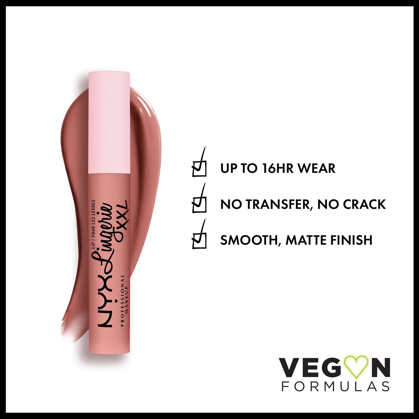 NYX PROFESSIONAL MAKEUP Lip Lingerie XXL Matte Liquid Lipstick - Undress'd (Pink Nude) Beauty & Personal Care NYX PROFESSIONAL MAKEUP