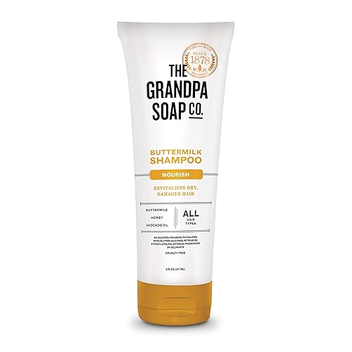 The Grandpa Soap Company Buttermilk Shampoo - Nourishing Formula to Help Revitalize Dry and Damaged Hair, With Honey & Avocado Oil, Vegan, Sulfates Beauty & Personal Care The Grandpa Soap Company