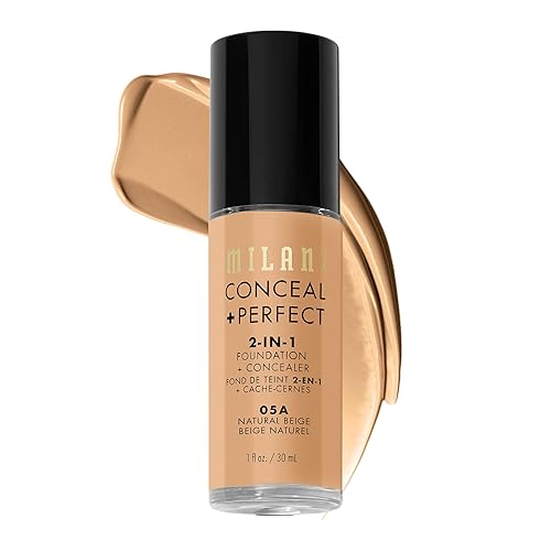 Milani Conceal + Perfect 2-in-1 Foundation + Concealer for a Flawless Complexion, Under Eye Corrector, Cover Redness and Imperfections, Waterproof Beauty & Personal Care Milani
