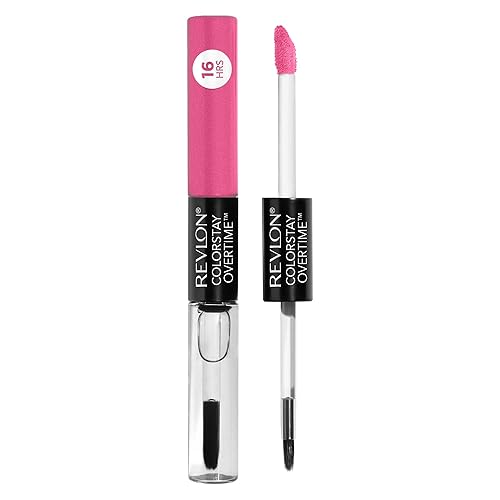 REVLON Liquid Lipstick with Clear Lip Gloss, ColorStay Face Makeup, Overtime Lipcolor, Dual Ended with Vitamin E in Pink, For Keeps Pink (490), 0.07 Beauty & Personal Care REVLON