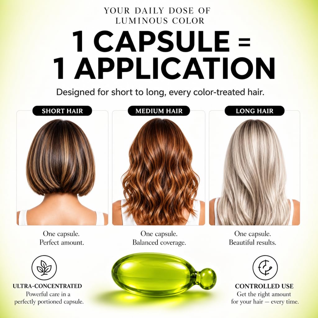 SNOB GIRLS Shine & Color Defense Hair Serum Capsules LUMIERE COLOUR. TruColour Care, Color Protection. Vegan Leave-In Serum for Gloss & Frizz Control Beauty & Personal Care SNOB GIRLS