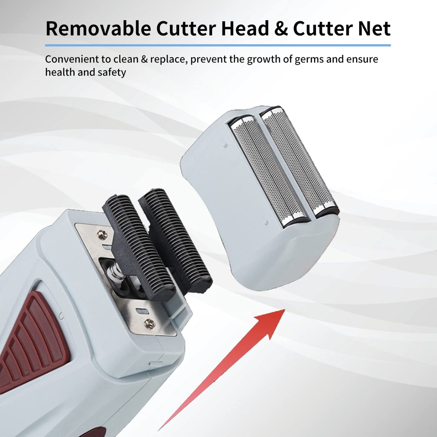 Electric Double Foil Shaver, Cordless 2-in-1 Hair Trimmer Multifunctional Grooming Tool Beauty and Personal Care Yosoo Health Gear