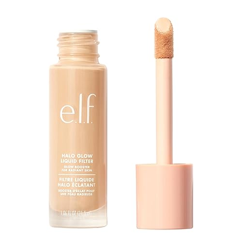 e.l.f. Halo Glow Liquid Filter, Complexion Booster For A Glowing, Soft-Focus Look, Infused With Hyaluronic Acid, Vegan & Cruelty-Free, 5 Medium/Tan Beauty & Personal Care e.l.f.