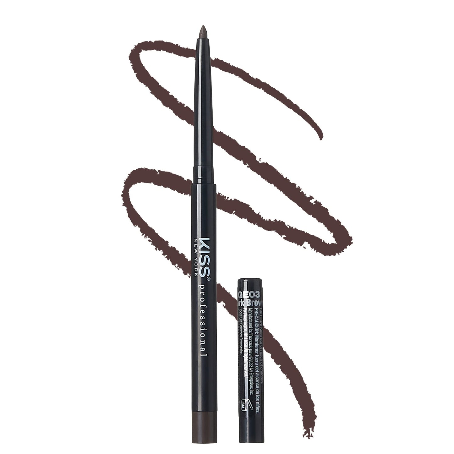 KISS NEW YORK Pro Intense Gel Eyeliner with Built-in Sharpener, Waterproof, Smudge-proof, Long Lasting Gel Eyeliner Pencil (Dark Brown) Beauty & Personal Care KISS NEW YORK
