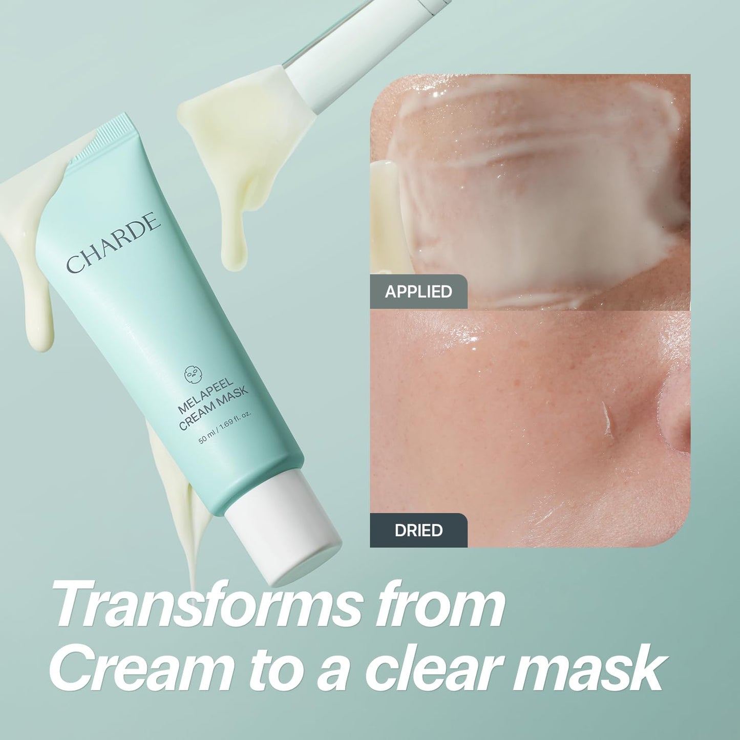 CHARDE Peel Off Cream Mask for Dark Spots, Cream-to-Clear Mask for Brighter, More Even-Looking Skin, At-Home Care Routine (50ml) Beauty and Personal Care CHARDE