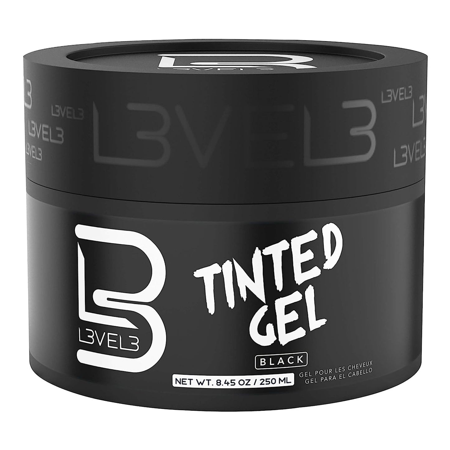 L3 Level 3 Black Tinted Hair Gel - Cover Grays Instantly & Style with Strong Hold - Temporary Color - Adds Volume, Texture & Shine - Flake-Free Beauty & Personal Care L3