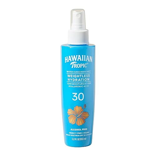 Hawaiian Tropic Weightless Hydration Water Mist for Body SPF 30, 5.2 Fl Oz | Hawaiian Tropic Body Spray Sunscreen Mist, Water Based SPF 30 Beauty & Personal Care Hawaiian Tropic