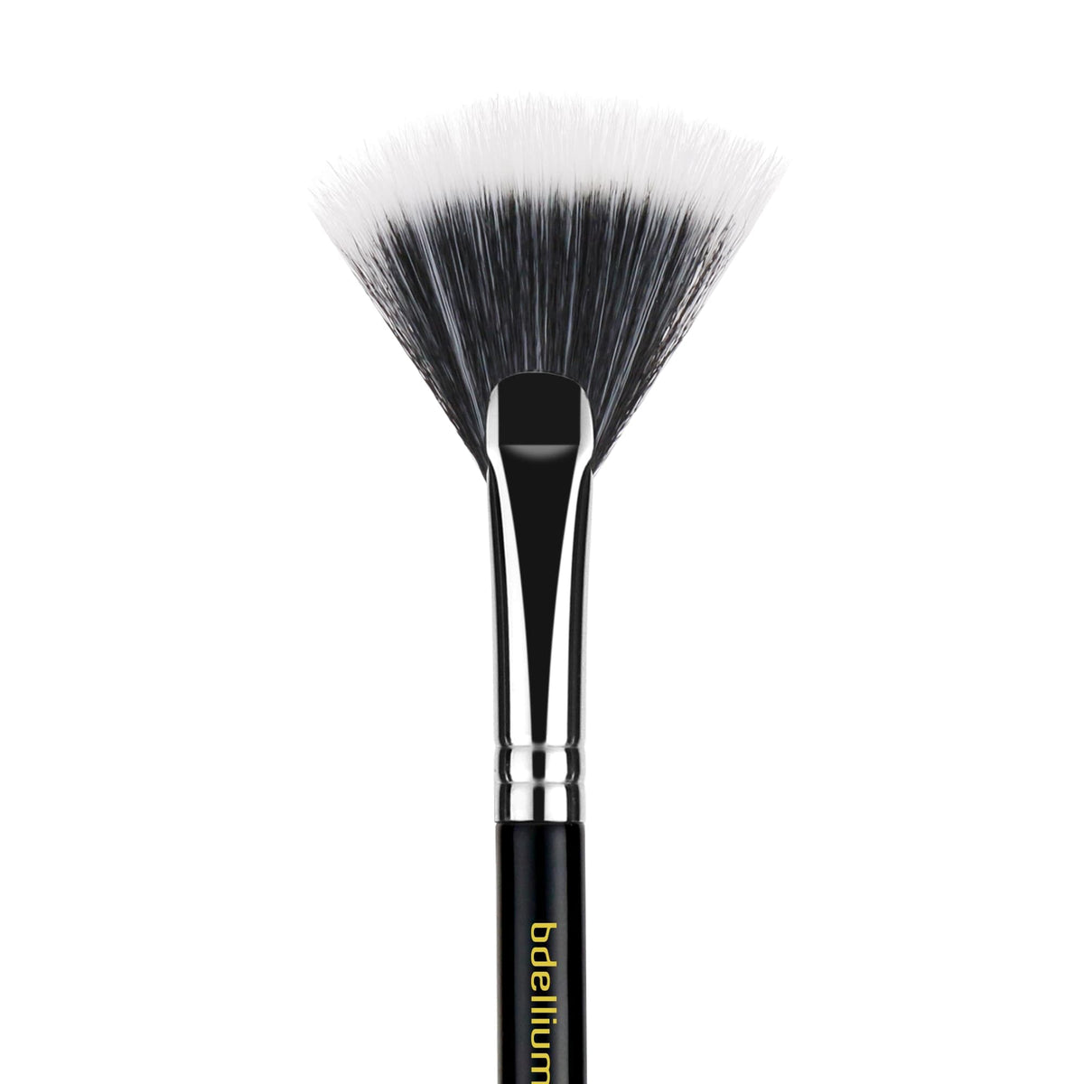 Bdellium Tools Professional Makeup Brush - Maestro Series 925 Duet Fiber Fan - With Soft Synthetic Fibers, For Lightweight Application and Brush Off