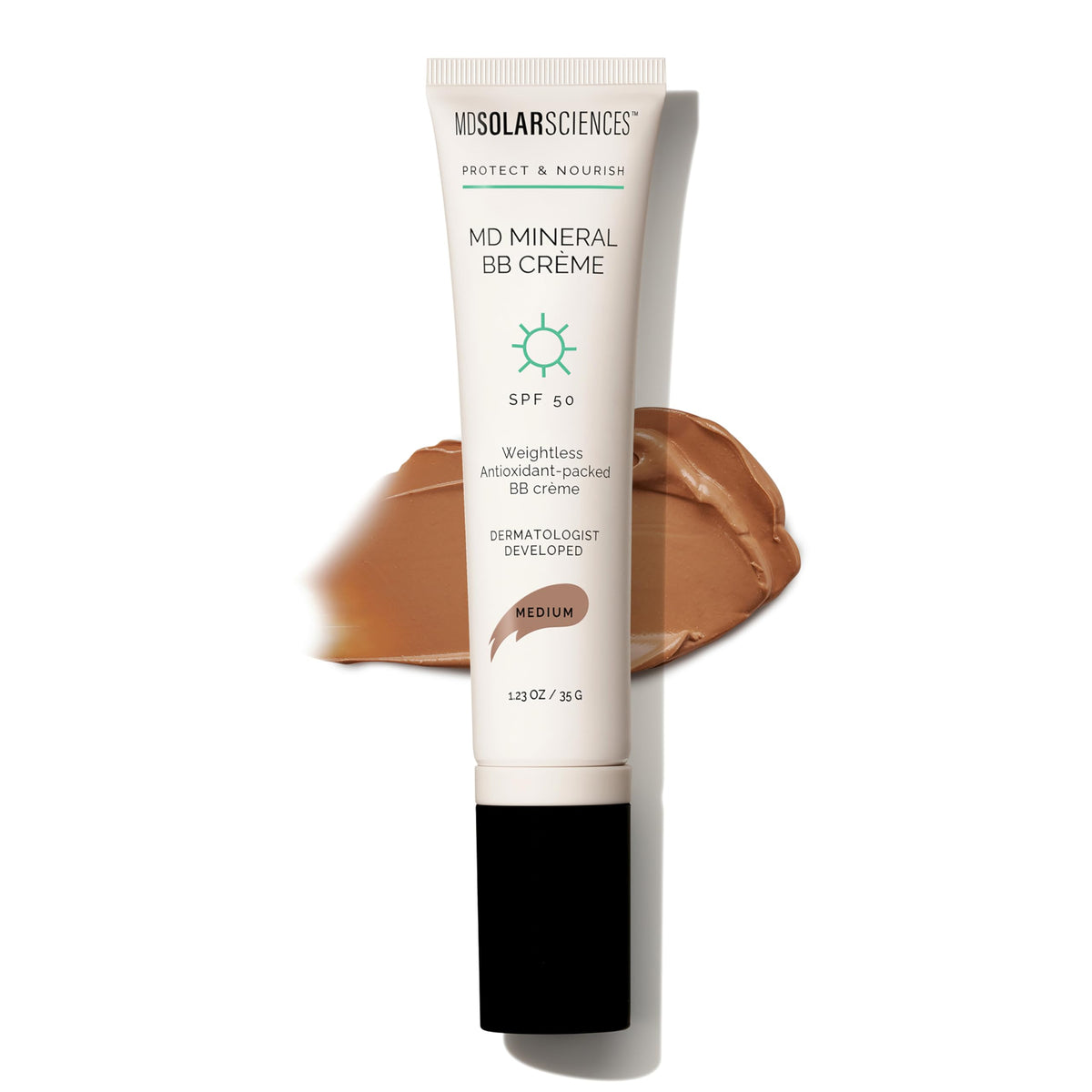 MDSolarSciences Mineral BB Creme SPF 50 | Hydrating, Sheer Tinted Mineral Sunscreen with Niacinamide, Caffeine & Squalane | Blurring, Anti-Aging,