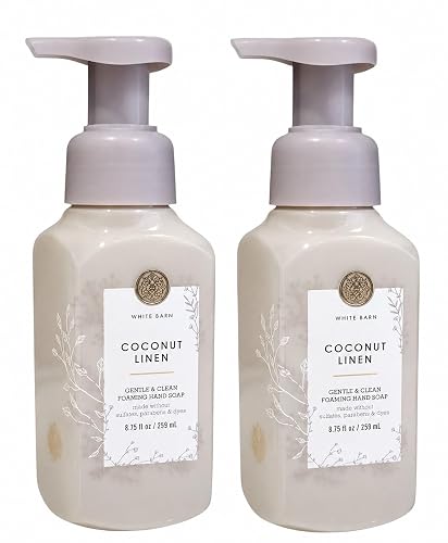 Bath & Body Works Gentle and Clean Foaming Hand Soap - Coconut Linen - 8.75 fl oz each - Pack of 2 Beauty & Personal Care Bath & Body Works