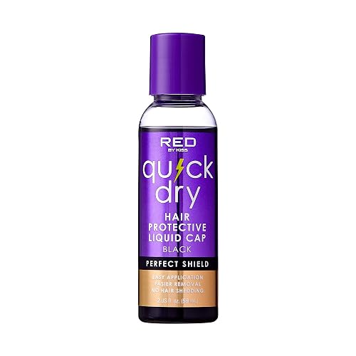Red by Kiss Quick Dry Hair Protective Liquid Cap, Strong Lightweight Protection from Weaves Glue Damage, Fast Application, Quick Drying, & Easy Beauty & Personal Care Red by Kiss