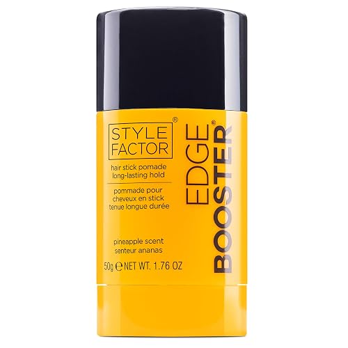 Style Factor EDGE BOOSTER Hair Wax Stick Pomade with Beeswax | Strong Hold Slick Stick for Flyaways, Edges & Baby Hair for Sleek Buns & Ponytails | Beauty & Personal Care Style Factor