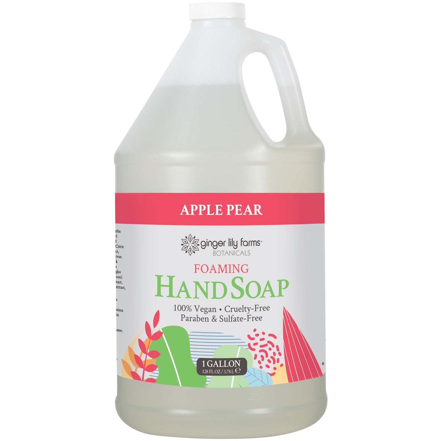 Ginger Lily Farms Botanicals All-Purpose Foaming Hand Soap Refill, 100% Vegan & Cruelty-Free, Apple Pear Scent, 1 Gallon (128 fl oz) Beauty & Personal Care Ginger Lily Farms
