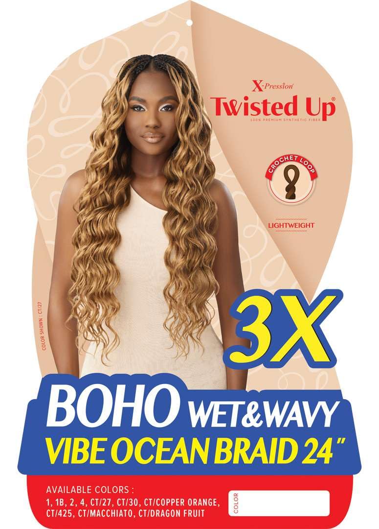 Outre X-Pression - Twisted Up - Boho Wet & Wavy Vibe Ocean Braid 24" 3X (CT/27)