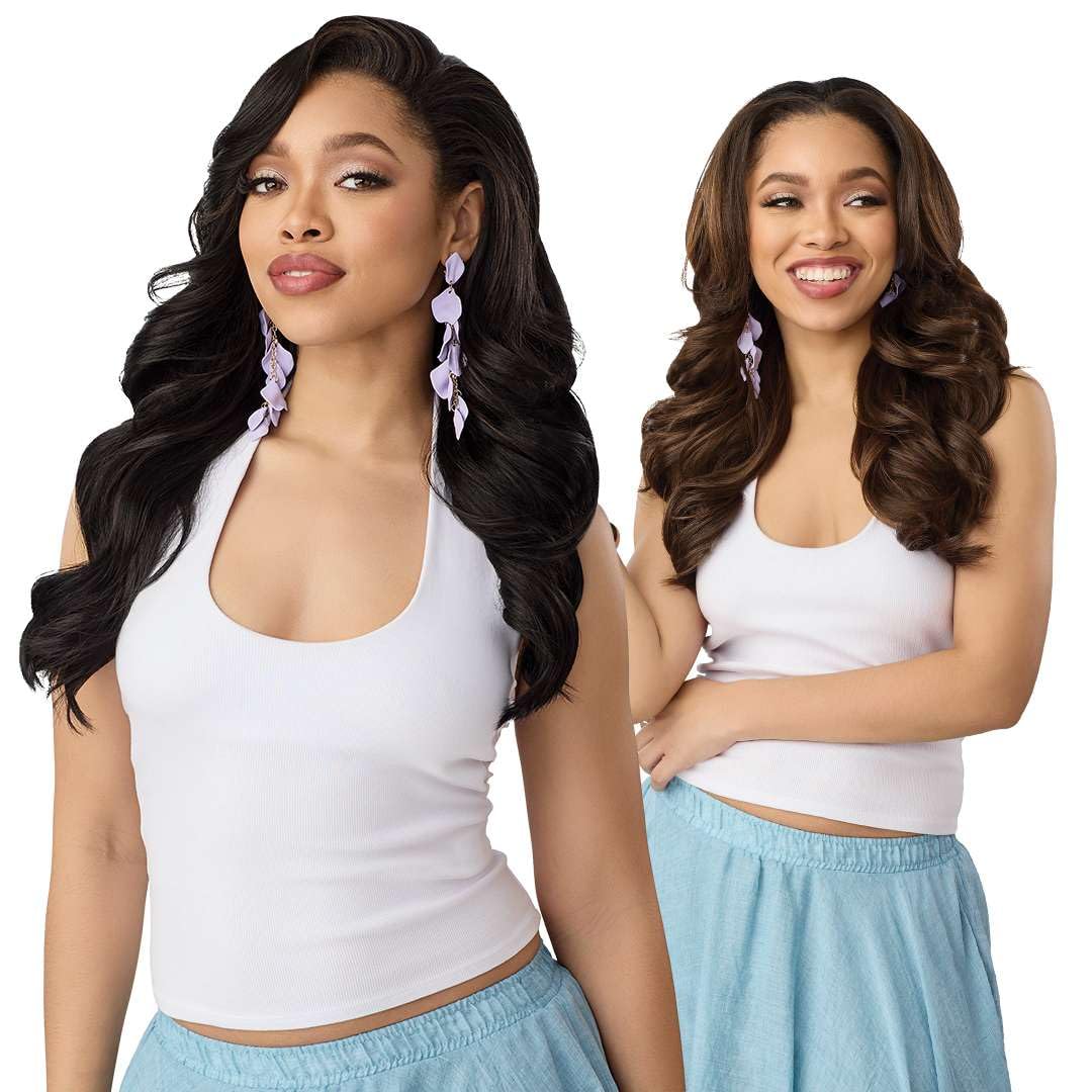 Outre Quick Weave Synthetic Half Wig - FlowAir - Flow 3 (JET BLACK 1)